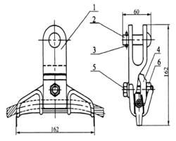 Седло одинарное под серьгу: КС-008-2. Производства Тульского арматурно-изоляторного завода