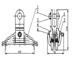 Седло двойное под серьгу: КС-010-2. Производства Тульского арматурно-изоляторного завода