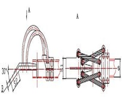 Соединительный зажим для монтажа на торец алюминиевой трубы шины жесткой ошиновки (типа СЗТ7-Ш). Производства Тульского арматурно-изоляторного завода