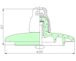 ПС-70Е- подвесной стеклянный изолятор . Производства Тульского арматурно-изоляторного завода